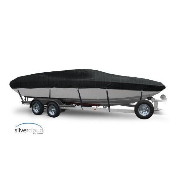 Eevelle Boat Cover DAY CRUISER Inboard Fits 26ft 6in L up to 96in W Charcoal SCDAYC2696-CHL - main
